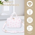 thumbnail image 3 of Travel Hanging Toiletry Bag Waterproof Women Makeup Organizer Bag Large Capacity Portable Cosmetic Toiletry Storage Organizer for Full Sized Shampoo Conditioner Lotion Comb, 3 of 11