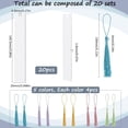 thumbnail image 2 of 1 Set DIY Bookmark Making Kits. with Transparent Acrylic Polyester Tassel Decoration Mixed Color 130~150x6~25x1mm Hole: 4mm, 2 of 6