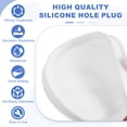 thumbnail image 3 of Uxcell T Shaped Silicone Plug, Dia 195 mm/7.68 Inch Elastic Waterproof Silicone Plug Reusable Bottle Stopper  Sealing Round Hole Plug for Pipes Equipment, White, 3 of 7
