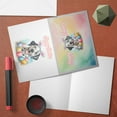 thumbnail image 4 of Happy Easter Dalmatian with Bunny Ear Headband and Flowers 7x5in Folded Greeting Card Dog Lover Single Note Card with Envelope - 13001, 4 of 5