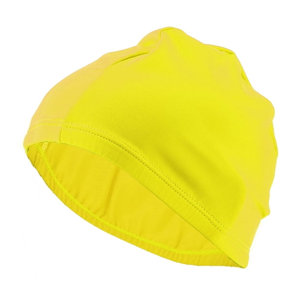 Gorro de natación elástico 1 Pc 5.51"x8.66" Amarillo brillante