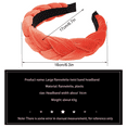 thumbnail image 7 of Large Hair Bands Velvet Woven Twists Wig Braided Head Headband Three-Strand Braided Wide-brimmed Hairband Hair Accessories Women (hoary), 7 of 7