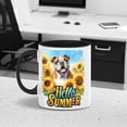 thumbnail image 5 of Bulldog Hello Summer Sunshine Sunflowers Spring Retro Vintage 11oz Accent Two-tone Mug Dog Lover Gifts Idea Coffee Tea Cup - 00008, 5 of 5