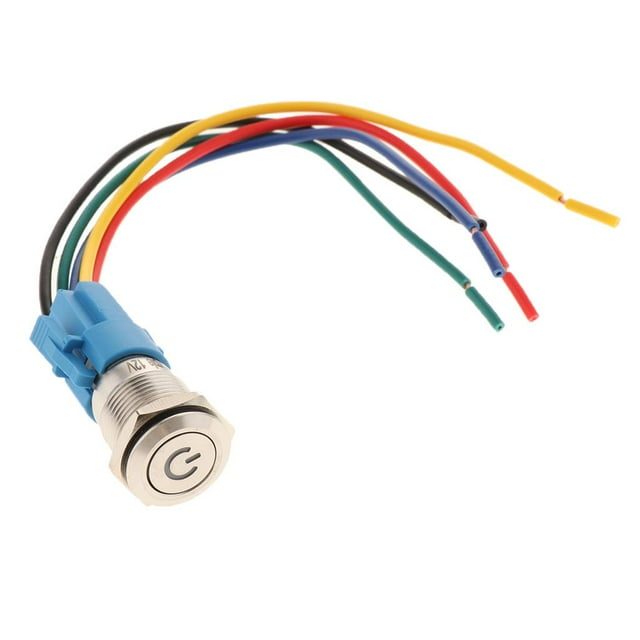 Interruptor de Pulsador Aautoblocante Yotijar LED blanco
