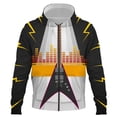 thumbnail image 1 of Sudadera con capucha y cremallera 3D para hombre y mujer, con instrumento musical, guitarra, otoño e invierno, 2024, 1 of 6