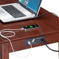 thumbnail image 2 of Leo & Lacey Charger Writing Desk in Walnut, 2 of 5