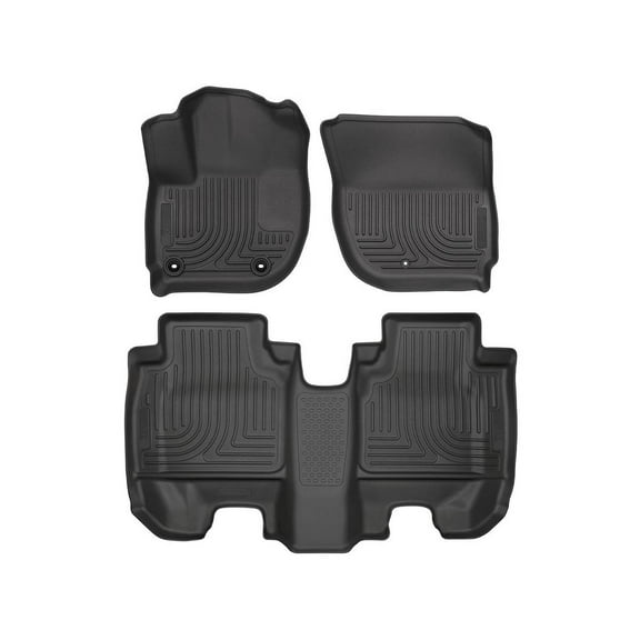 Husky Liners 93701 Weatherbeater Floor Mats Fit 2016-2022 Honda HR-V Front/2nd Row Liners 3pc Black