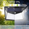 thumbnail image 2 of 208LED Solar Powered Wall Light PIR Motion Sensor Lights Outdoor Waterproof Garden Lamp Night Light, 2 of 8