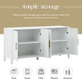thumbnail image 5 of Accent Cabinet, Modern Accent Buffet Cabinet with 4 Doors, Freestanding Sideboard with Metal Handles, White Storage Cabinet for Hallway Entryway Living Room, 5 of 8