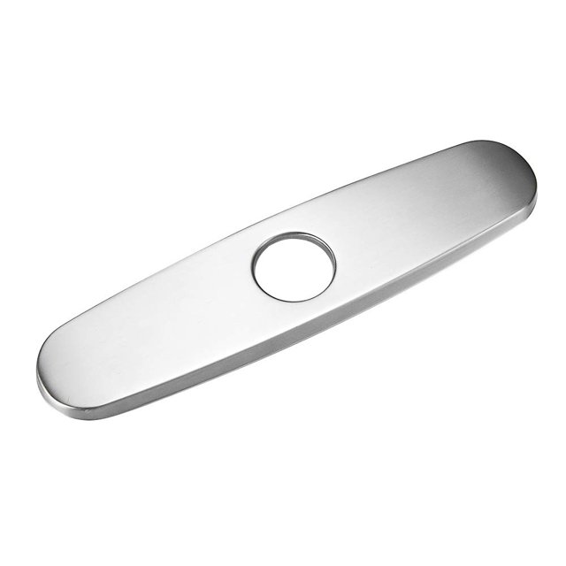 Owofan Cubierta De Orificio Placa De Cubierta Escudo Para Grifo De Fregadero De Baño O Cocina Grifo Mezclador De Un Solo Orificio 10 Pulgadas Acero Inoxidable Níquel Cepillado Wf-4102Sn