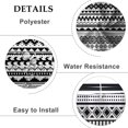 thumbnail image 5 of Black White Boho Shower Curtain Bohemian Geometry Pattern Texture Stripes Abstract Shower Curtains for Bathroom Living Room Polyester Fabric Decorative Shower Curtain with Hooks 72x72 Inches, 5 of 6