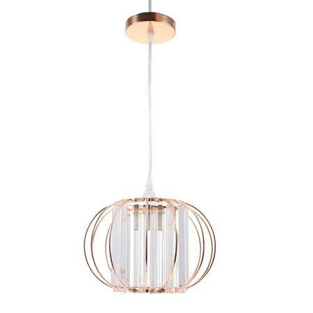

1Pc Nordic Style Simple Iron Crystal Ceiling Light Modern Pendant Lamp (Golden)