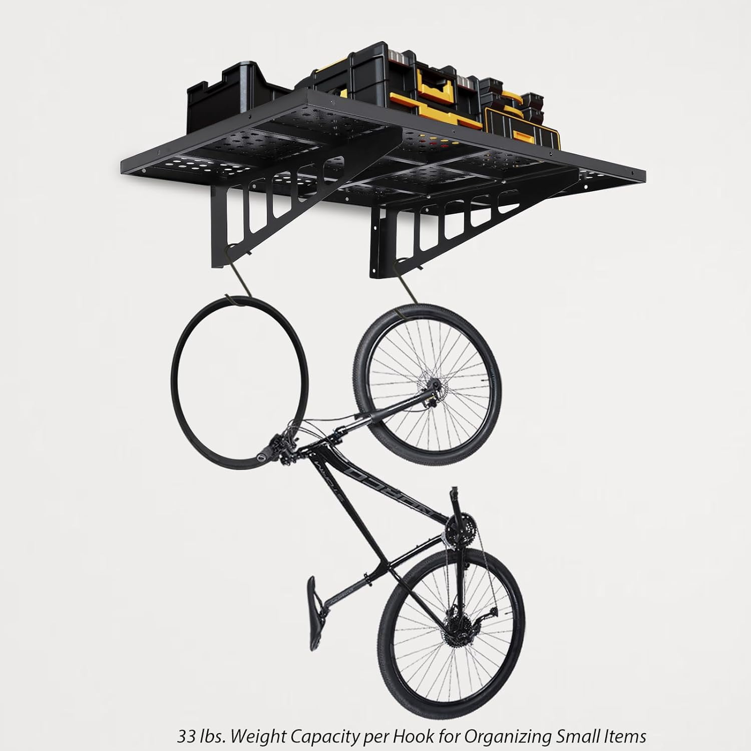 M optimized Set of 2 Garage Storage Rack 2x3ft Garage Wall Shelves Storage Floating Shelves 560lbs Capacity, 24"x36" Black