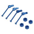 thumbnail image 1 of Front And Rear Drive Shaft, Powerful Front Rear Drive Shaft CVD Aluminum Alloy Efficient Drivetrain  For 1/18 RC Car Blue, 1 of 8