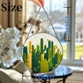 thumbnail image 3 of Many Cactus Stained Glass Suncatcher Colored Handmade Window Hangings Glass Suncatcher Crafts Kits for Indoor Garden Christmas Decor and Memorial 16x16cm(2), 3 of 7