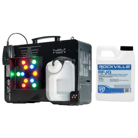 American DJ Fog Fury Jett 700W Vertical Fog Machine w/ LED DMX Remote Fog Fluid