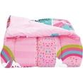 thumbnail image 2 of 6 Piece Twin Size Kids Girls Teens Comforter Set Bed in Bag with Shams, Sheet set and Decorative Toy Pillow, Unicorn Rainbows Pink Hot Pink Girls Kids Comforter Bedding Set w/Sheets,T 6pc Unicorn, 2 of 4