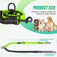 thumbnail image 3 of SlowTon Double Dog Leash Coupler, No Tangle 360Â° Swivel Dual Leashes for Walking 2 Dogs, Adjustable Length Reflective Splitter Leash for Training, Small, Medium & Large Two Dogs(Black&Green), 3 of 3