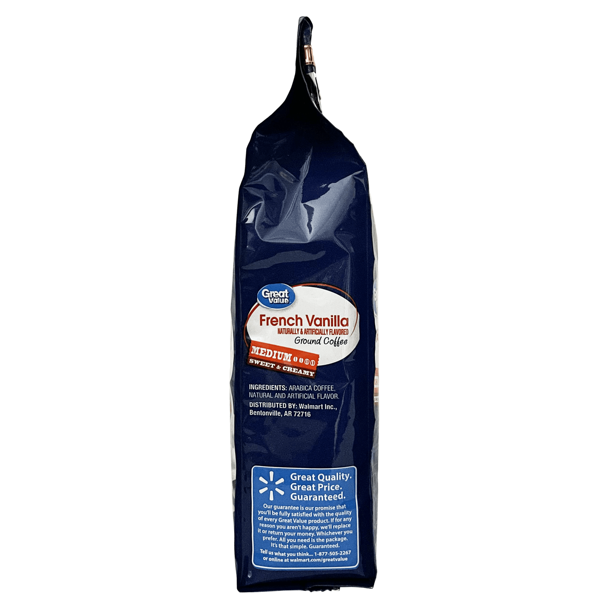 Great Value French Vanilla Medium Roast Ground Coffee, 12 oz Bag