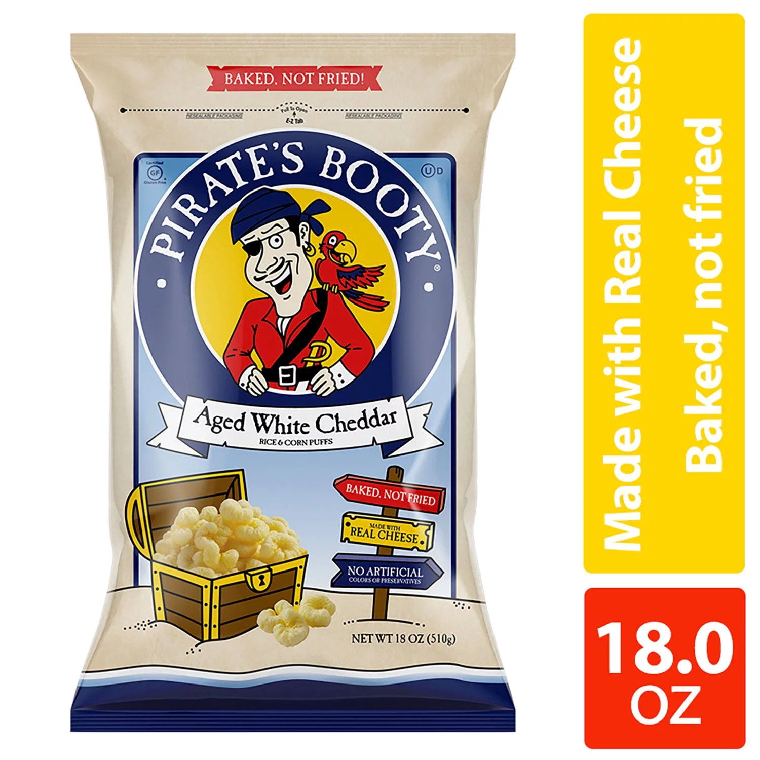 Pirate's Booty Aged White Cheddar Puffs (0.5 oz., 40 pk.)