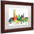 thumbnail image 2 of Trademark Fine Art "Oklahoma City Oklahoma Skyline SP" Canvas Art by Marlene Watson, White Matte, Wood Frame, 2 of 4