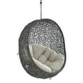 thumbnail image 3 of Modway Hide Sunbrella® Fabric Swing Outdoor Patio Lounge Chair Without Stand in Gray Beige, 3 of 6
