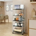 thumbnail image 3 of Costway 5 Niveaux de Stockage Panier Rack Mesh Étagère Organisateur Roulettes Multifonction, 3 of 9