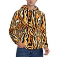 thumbnail image 2 of Wukai Zebra Print Men Hoodies Fleece Sweatshirts Long Sleeve Sweaters Pullover Fall Outfits Winter Clothes-Medium, 2 of 7