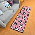 thumbnail image 2 of SKYSONIC 2'X6' Heart Cow Spotted Pink Runner Rug with Rubber Backing, Valentine's Day Non Slip Entryway Rug Runner Washable Soft Area Rug Carpet for Hallway Bedroom Kitchen Decor, 2 of 6
