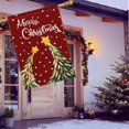 thumbnail image 4 of Merry Christmas Flags for Outdoors 28x40 Double Sided Large Chritmas Tree House Flags Rustic Burlap Farmhouse Welcome Decorative Flags for Outside Outdoor Xmas Decor Holiday Decoration, 4 of 6