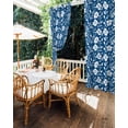 thumbnail image 5 of nqOlkjepod Outdoor Curtains for Patio Waterproof, Blue White Floral Outdoor Privacy Panels Grommet, Farmhouse Retro Botanical Leaves Blackout Outside Curtains for Porch/Cabana 54"x108", 1 Panel, 5 of 8