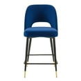 thumbnail image 5 of Modway Rouse Performance Velvet Counter Stool in Navy, 5 of 7