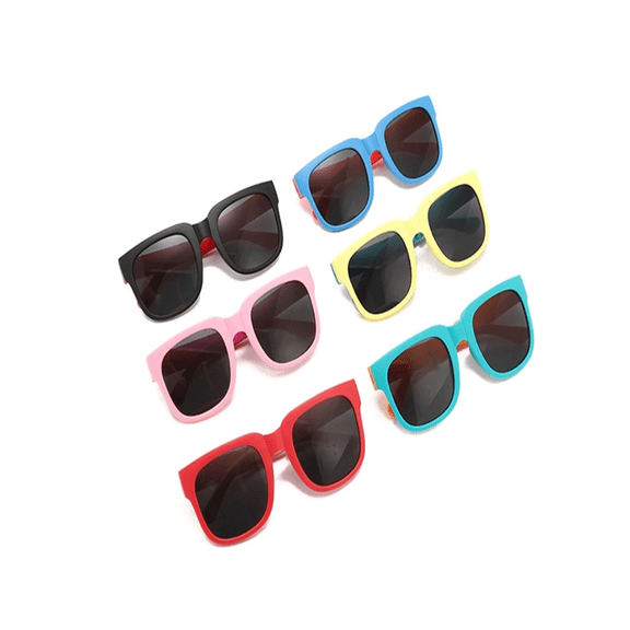 SeekLGT Polarized Toddler Sunglasses for Boys, Foldable Kids Sunglasses UV400 Protection, Retro Square Frame Unbreakable Toddler Eyewear for Beach and Travel, 1 Pair