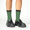 thumbnail image 4 of Naloa Green Argyle Plaid Kids Socks Unisex Kids and Toddlers' Crew Socks, ,1 Pairs, 4 of 5