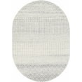 thumbnail image 3 of Hauteloom Harput Living Room, Bedroom Area Rug - Bohemian/Global - Gray, White - 5' x 8'-Oval, 3 of 20