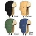 thumbnail image 2 of Winter Warm Ski Hat Snow Caps Earflap Bonnet Russian Ushanka Trapper Bomber Hats NAVY BLUE, 2 of 8