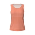 thumbnail image 3 of Picia Orange Gingham Pattern Women's Workout Tank Top,Breathable Activewear,Slim Fit Athletic Top,Versatile Workout Moisture-wicking top-Medium, 3 of 9