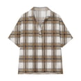 thumbnail image 5 of Zulora Women's Short Sleeve Plaid Shirt Casual Flannel Button Down Tops, 5 of 7