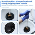 12 Pack Toilet Plungers Bulk with 19.7 Inch Long Handle Force Suction ...