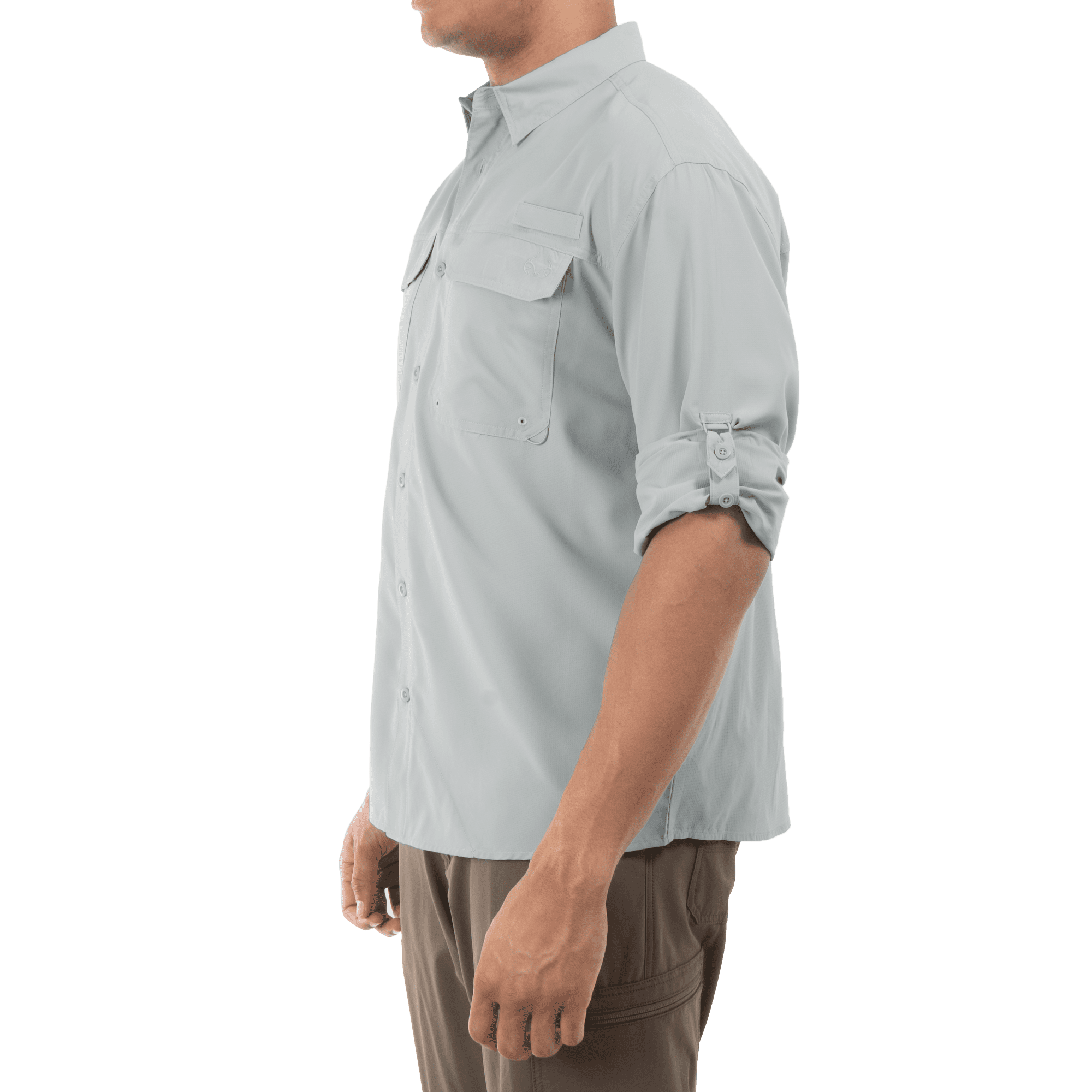 Realtree Men's Sleet Grey 2XL Long Sleeve Guide Shirt