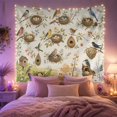 thumbnail image 2 of Songbirds Among Nests and Flowering Branches, Peaceful Watercolor for Nature Lovers, Avian Garden Decor, Housewarming Gift, Tapestry Wall Hanging for Bedroom and Living Room, 2 of 7