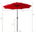thumbnail image 6 of FLAME&SHADE 10 ft Outdoor Market Patio Table Umbrella with Fiberglass Rib Tips and Tilt, Red, 6 of 7