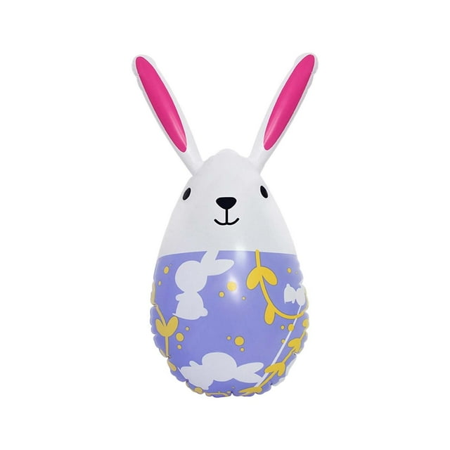 Easter Inflatable Bunny Rabbit With Colorful Eggs Holiday Blow Up For Indoor Outdoor Garden Yard Porch Party 155cm Inflatable Pool Solstice Inflatable Dock Lifeguard Inflatable Inflatable Blower 950w
