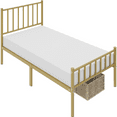 thumbnail image 2 of Renwick Justin Metal Platform Bed with Spindle Headboard and Footboard,Twin,Antique Gold, 2 of 10