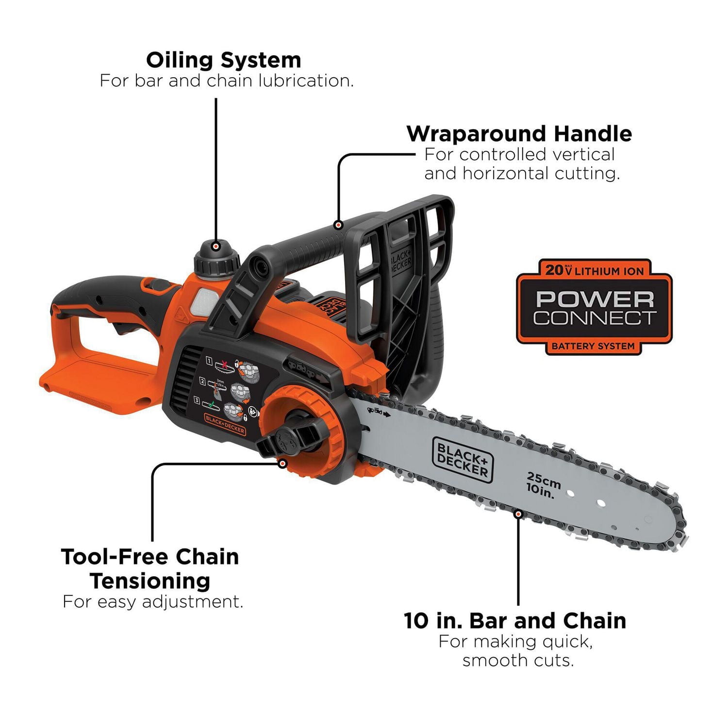 Kit de tronçonneuse sans fil 20V MAX*, 10 pouces
