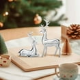 thumbnail image 4 of 2Pcs Reindeer Figurines Resin, Nordic Elk Deer Statues for Xmas Tabletop Decor, Living Room Bookcase Centerpiece Christmas Decoration, 4 of 5