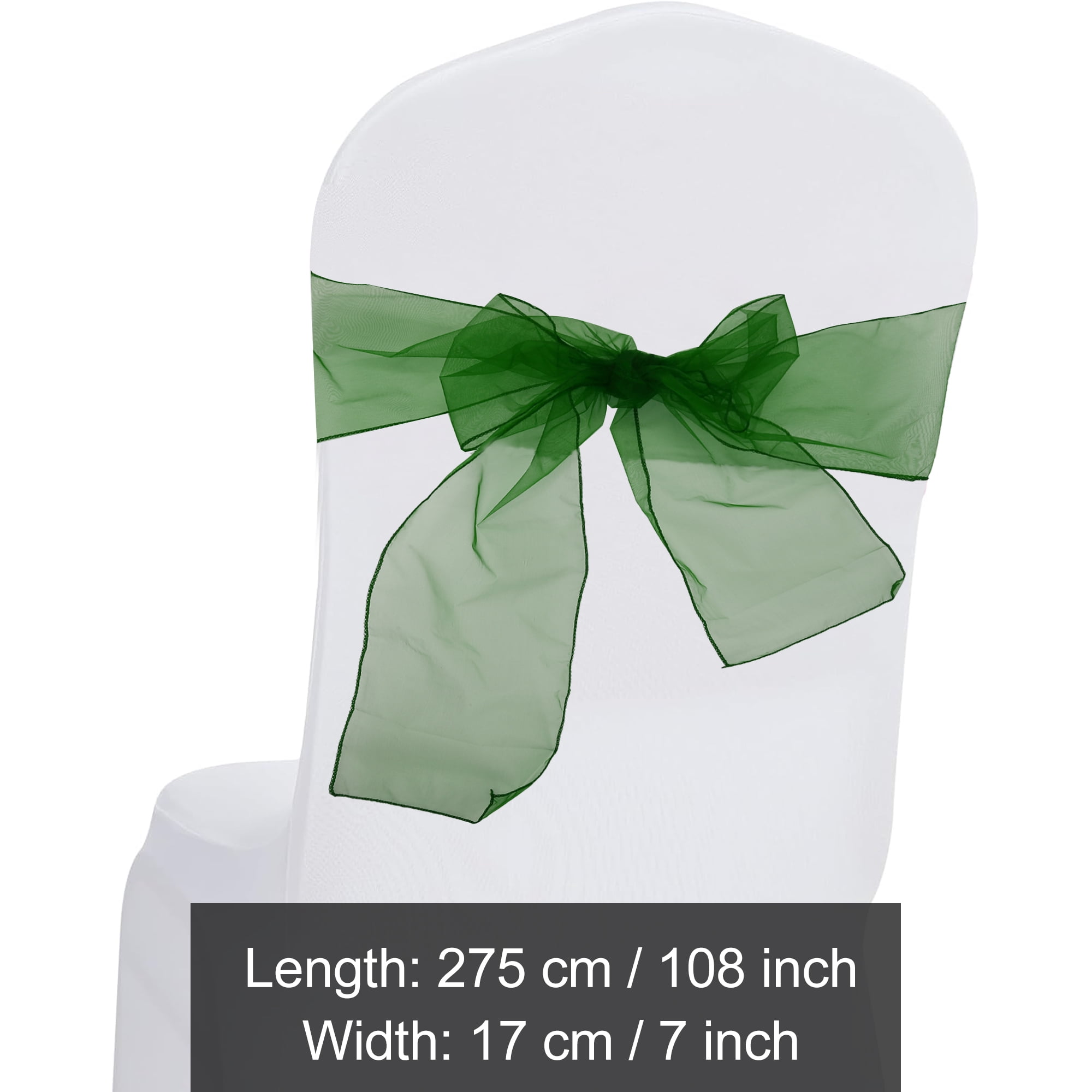 Unique Bargains 20 Pcs Organza Chair Sashes Self Tie Chair Ribbons for Events