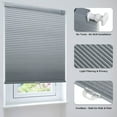 thumbnail image 2 of LazBlinds Cordless Cellular Shades, No Tools No Drill Light Filtering Honeycomb Shades Pleated Blinds for Windows, 31'' W x 64'' H, Dark Grey, 2 of 5