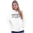 thumbnail image 3 of Christianity Is Not A Religion Unisex Plus Fleece Graphic Hoodie Brisco Brands 3X, 3 of 5