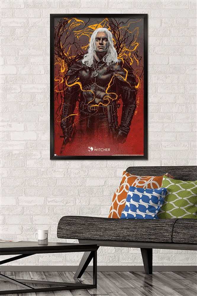 Netflix The Witcher Season 2 - Geralt of Rivia Wall Poster, 22.375" x 34", Framed